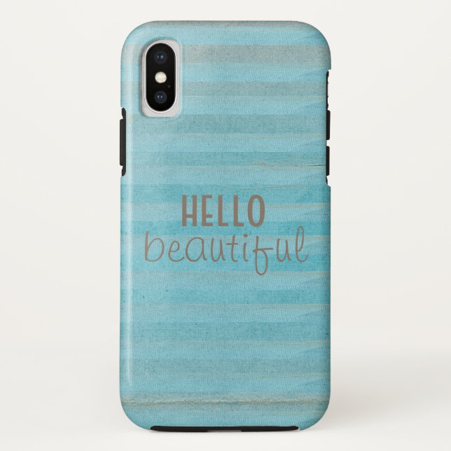 Coques Case-Mate iPhone Bonjour belle citation Boho Motif rayé (Dos)