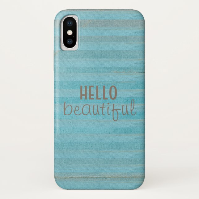 Coques Case-Mate iPhone Bonjour belle citation Boho Motif rayé (Dos)
