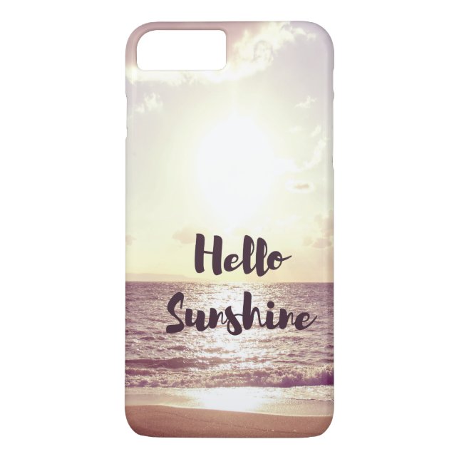 Coques Case-Mate iPhone "Bonjour citation de photo de soleil" (Dos)