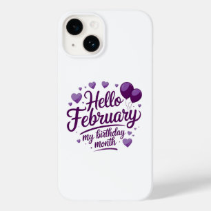 Coque Case-Mate iPhone Bonjour Février : Célébrez Votre Mois D'Anniversai