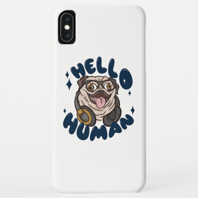 Coques Case-Mate iPhone Bonjour humain Chien mignon (Dos)