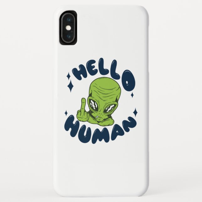 Coques Case-Mate iPhone Bonjour humain drôle d'Alien (Dos)