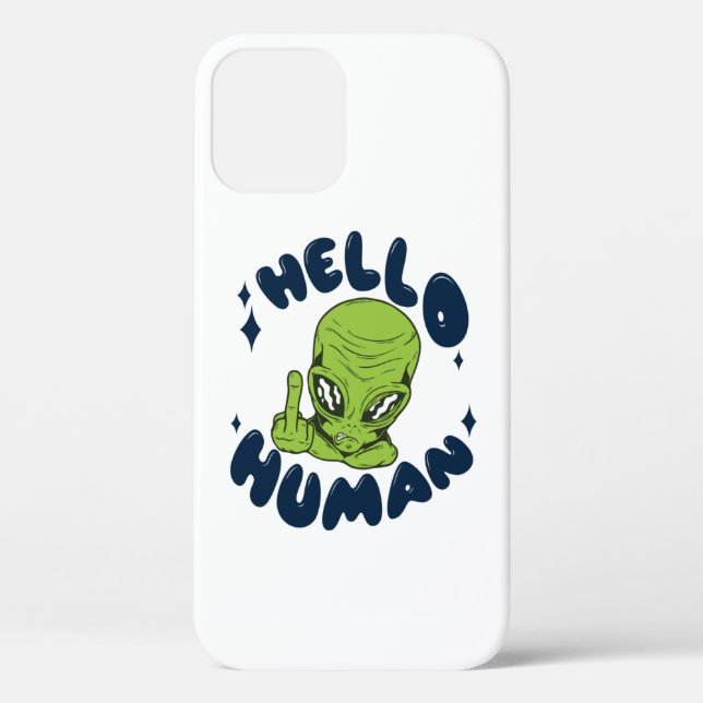 Coques Case-Mate iPhone Bonjour humain drôle d'Alien (Verso)