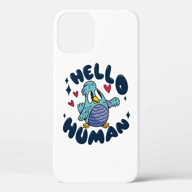 Coques Case-Mate iPhone Bonjour humain oiseau mignon (Verso)