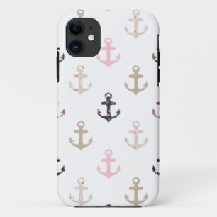 Coque Case-Mate iPhone Bonjour marin ! Rétros Ancres nautiques Girly