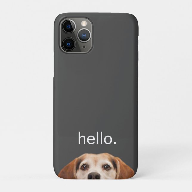 Coques Case-Mate iPhone Bonjour Mignonne drôle Chien Beagle souriant gris  (Dos)