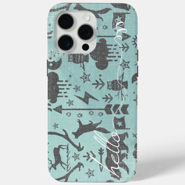 Coques Case-Mate iPhone Bonjour Mint Linen Ours Fox Motif iPhone 6 Plus (Verso)