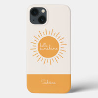 Bonjour Sunshine Personnalisé Boho Jaune