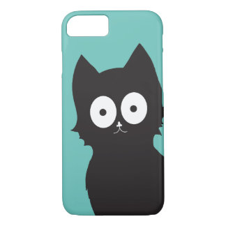 Case-Mate iPhone Case Bonjour ! | Turquoise noir Kitty Silhouette