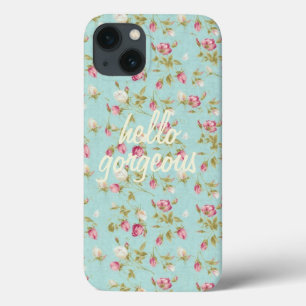 iPhone 13 Case Bonjour Vintage motif floral shabby rose chic 