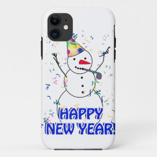 Coque Case-Mate Pour iPhone Bonne année de la fête du bonhomme de neige
