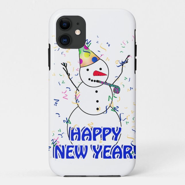 Coques Case-Mate iPhone Bonne année de la fête du bonhomme de neige (Dos)