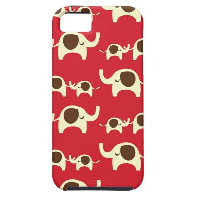 Coques Case-Mate iPhone Bonne chance éléphants cerise rouge mignon motif n (Dos)