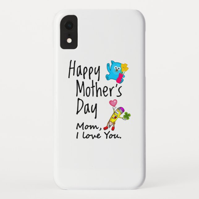 Coques Case-Mate iPhone Bonne fête des mères. Maman, je t'aime. (Dos)