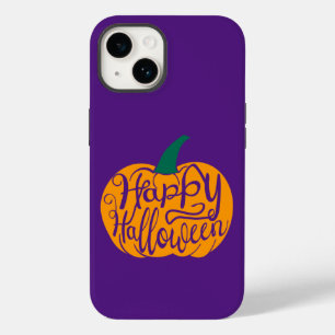 Coque Case-Mate iPhone Bonne lettre Halloween sur citrouille sculpté