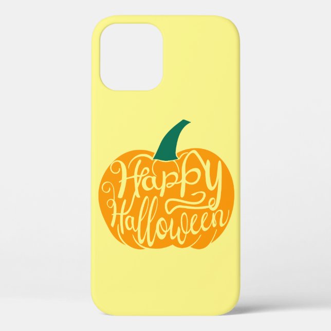 Coques Case-Mate iPhone Bonne lettre Halloween sur citrouille sculpté (Verso)