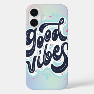 Coque Pour iPhone 16 Bonne Vibes Typographie Manuscrite Esthétique pour