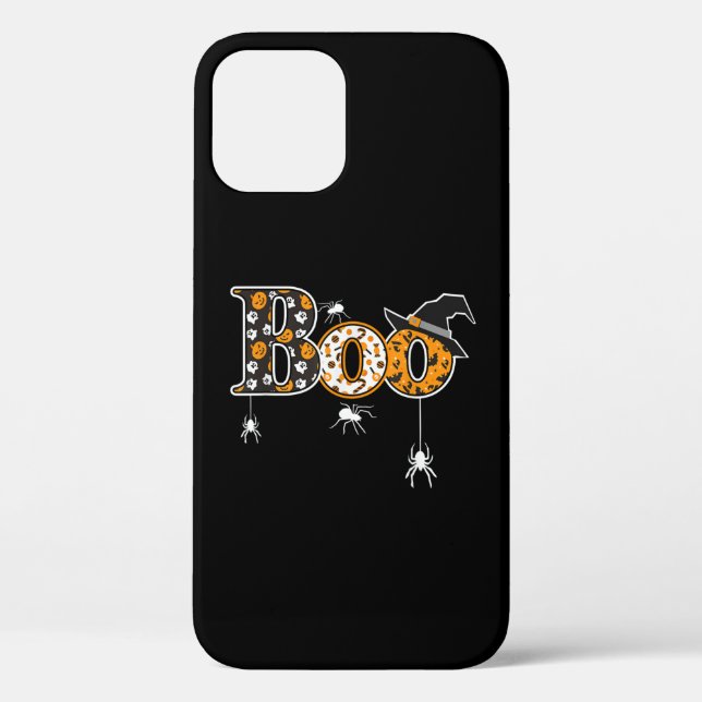 Coques Case-Mate iPhone Boo Avec Araignées Et Sorcière Casquette Halloween (Verso)