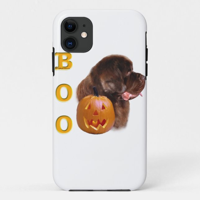 Coques Case-Mate iPhone BOO Halloween Brown de Terre-Neuve (Dos)