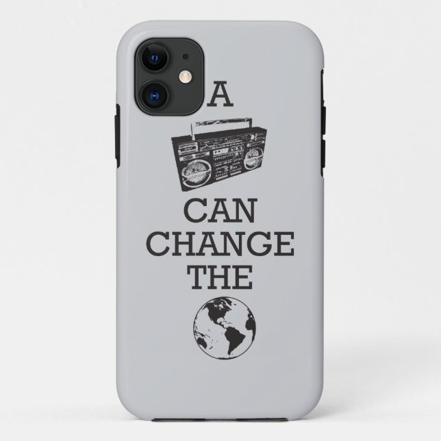 Coques Case-Mate iPhone Boombox peut changer le monde (Dos)