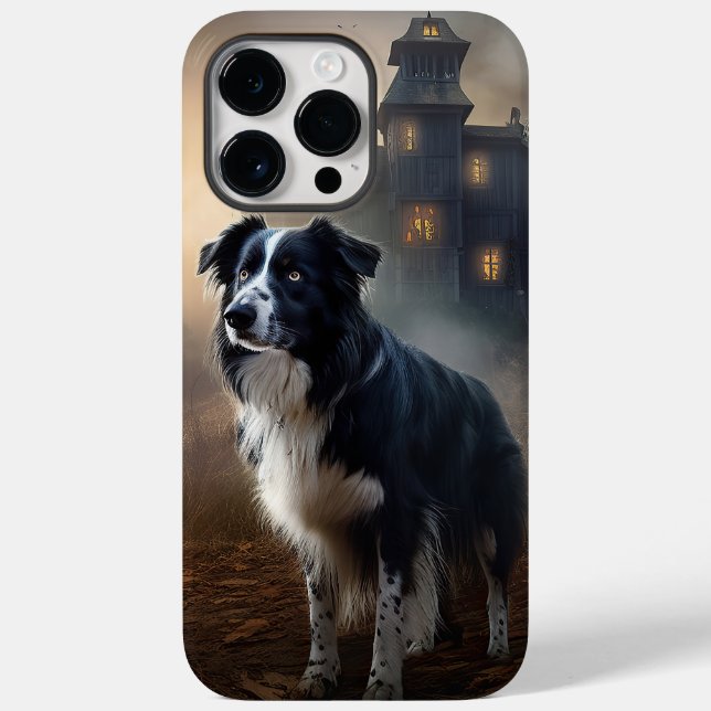 Coques Case-Mate iPhone Border Collie Halloween Épouvantable (Verso)