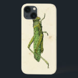Etui iPhone Case-Mate Bordered Print of Green Grasshopper<br><div class="desc">This lime bordered print features a green grasshopper on a cream background. A Vision Studio original,  this would make a great gift for the insect or nature lover in your life!</div>
