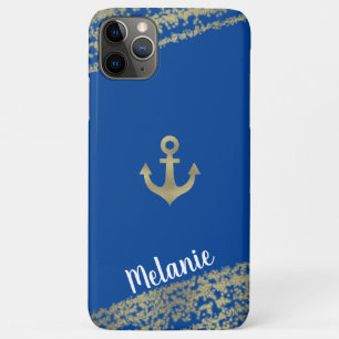Case-Mate iPhone Case Bords dorés en feuille raffinés Marin bleu de mari