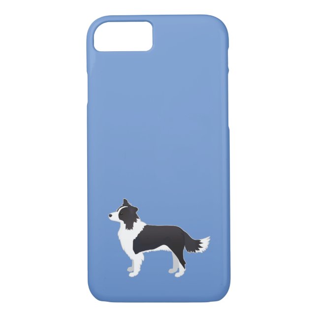 Coques Case-Mate iPhone Bordure Collie Noir race Chien Vue latérale Silhou (Dos)