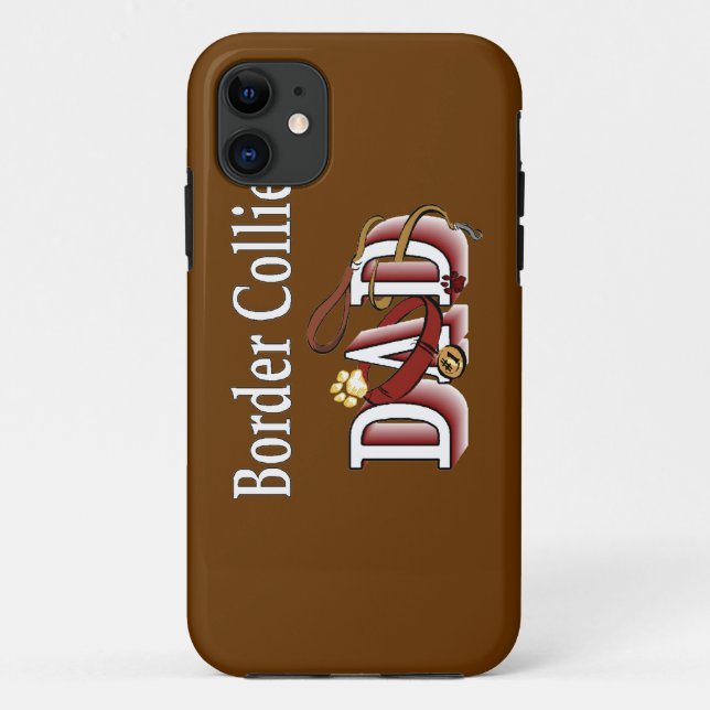 Coques Case-Mate iPhone Bordure Collie Papa (Dos)