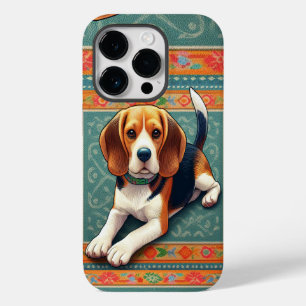 Coque Case-Mate iPhone Bordure colorée de chien Beagle 3D réaliste élégan