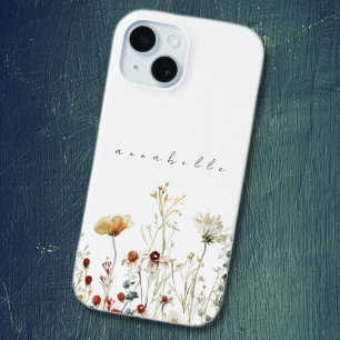 Coque Case-Mate iPhone Bordure Fleur sauvage d'été personnalisée