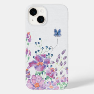 Coque Case-Mate iPhone Bordure florale et papillon