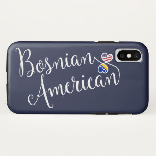 Coque iPhone X Bosniaque Américain Entwin Hearts Cellulaire Cas