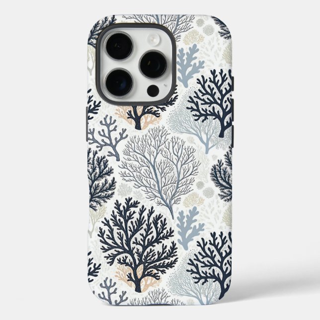 Coques Case-Mate iPhone Botanical Coral Ocean Vibes (Verso)