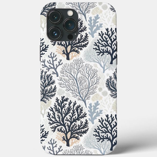 Coques Case-Mate iPhone Botanical Coral Ocean Vibes (Verso)