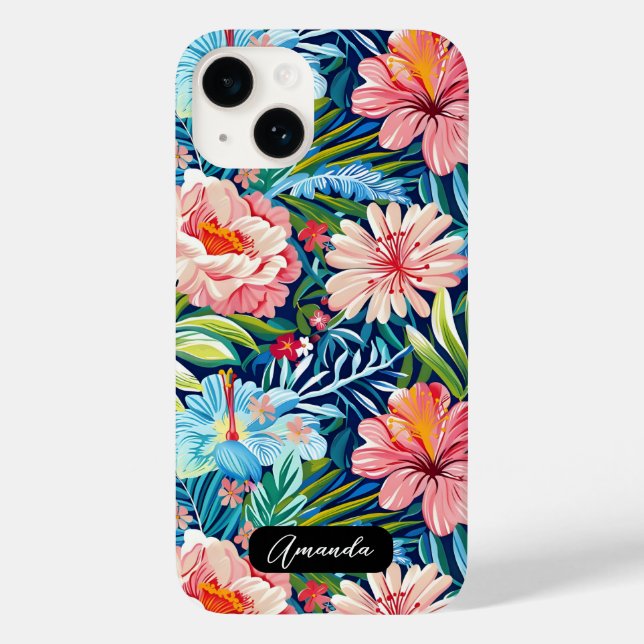 Coques Case-Mate iPhone Botanical Floral Pattern Summer Flowers (Verso)