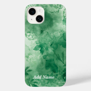 Coque Case-Mate iPhone Botanique Arabesque - Aquarelle verte