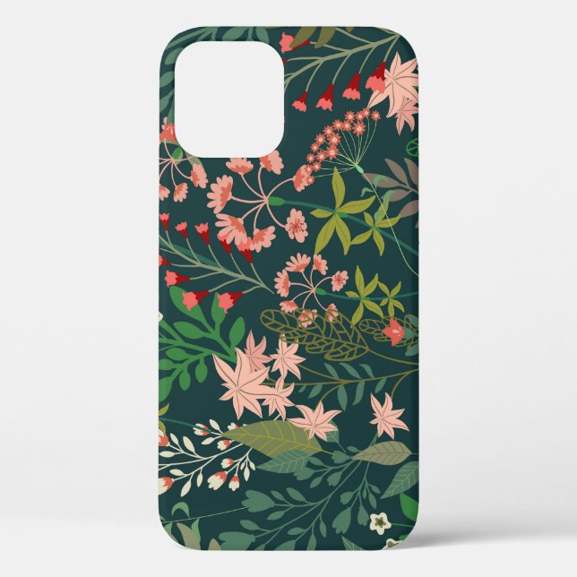 Coques Case-Mate iPhone Botanique florale foncée sans Motif (Verso)