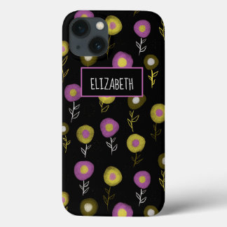 Case-Mate iPhone Case Botanique foncée violet vert noir Nom du Motif