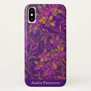 Case-Mate iPhone Case Botanique Gras Floral Motif Purple Personnalisé