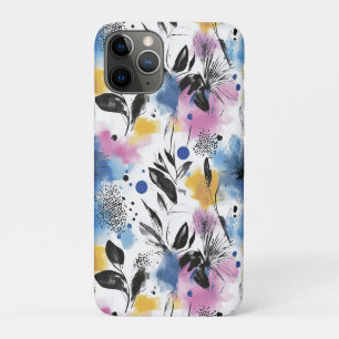 Case-Mate iPhone Case Botanique Moderne en Magenta Bleu & Moutarde