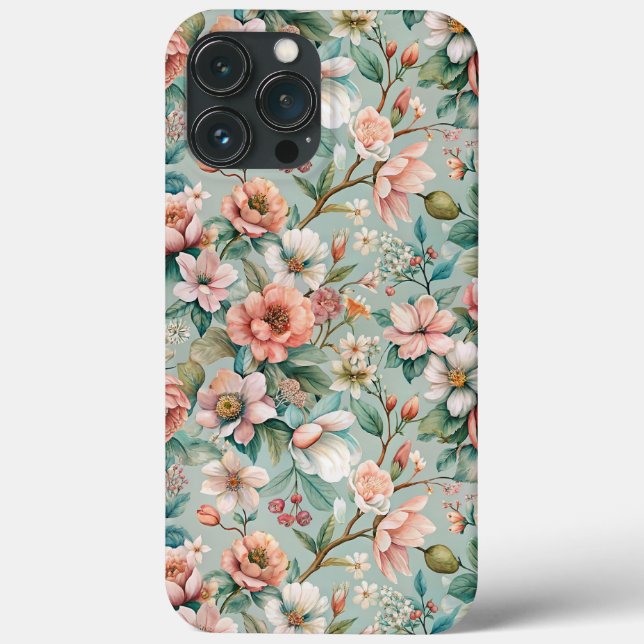 Coques Case-Mate iPhone Botanique vintage, Floral (Verso)