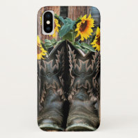 Bottes de cowboy Rustique Western Horse Tournesols