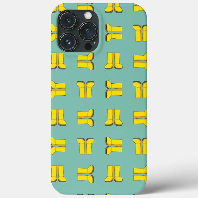 Coques Case-Mate iPhone Bottes de pluie jaunes en caoutchouc (Verso)