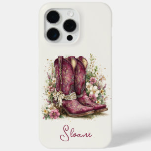 Coque Case-Mate iPhone Bottes élégantes avec monogramme de fleurs