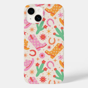 Coque Case-Mate iPhone Bottes et chapeaux de cowgirl groovy avec motif de