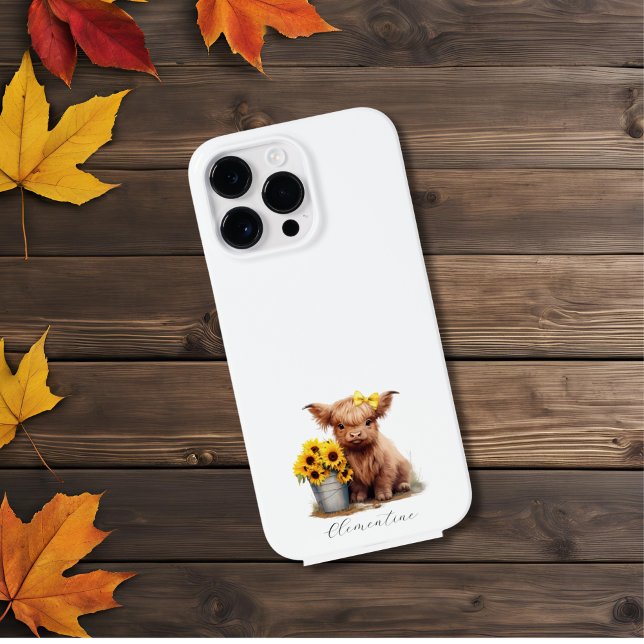 Coques Case-Mate iPhone Bouche de tournesol de vache Highland (Créateur téléchargé)