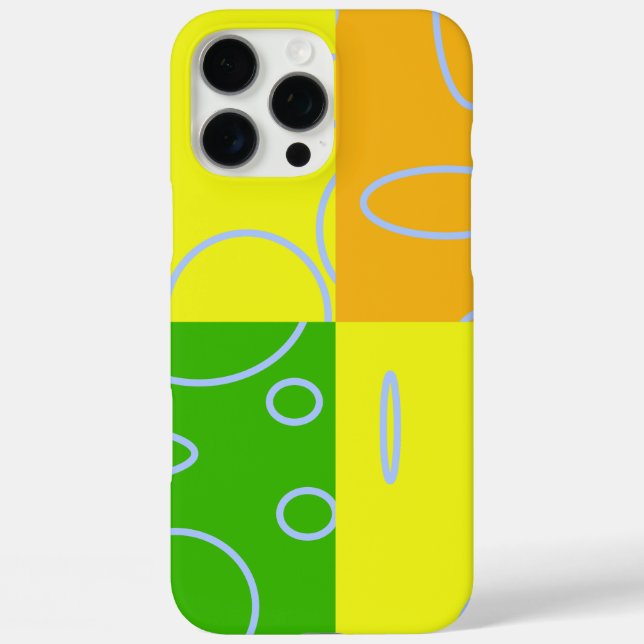 Coques Case-Mate iPhone Boucle géométrique jaune orange vif (Verso)