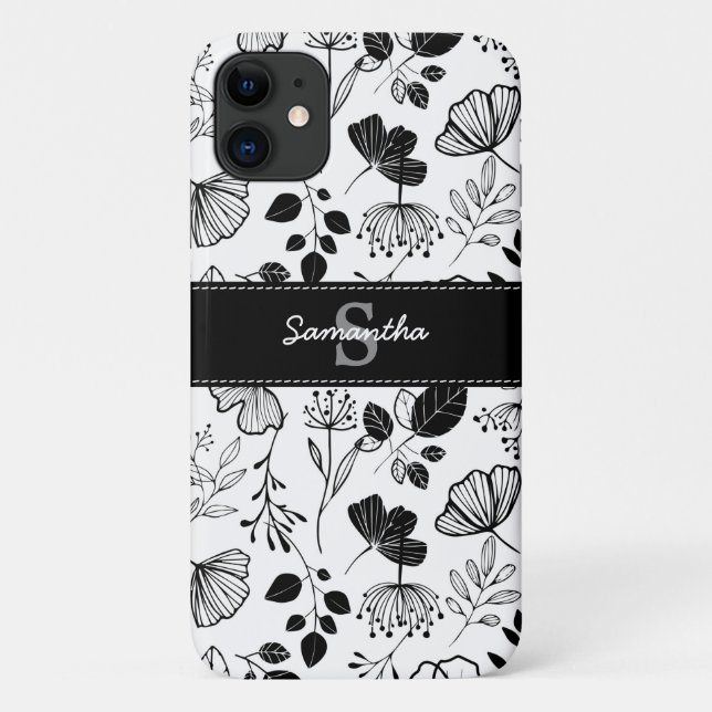 Coques Case-Mate iPhone Boucles noires encres personnalisées (Dos)