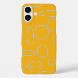 Coque Pour iPhone 16 Plus Boucles sur boucles géométriques orange